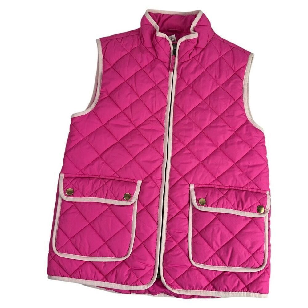 Crewcuts Puffer Vest Girls size 14 Pink White